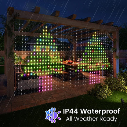 ✨ Turn Your Balcony Into A Giant LED Light Show! 🎄 Smart 400 LEDs Animated Mesh Screen 🎆📱
