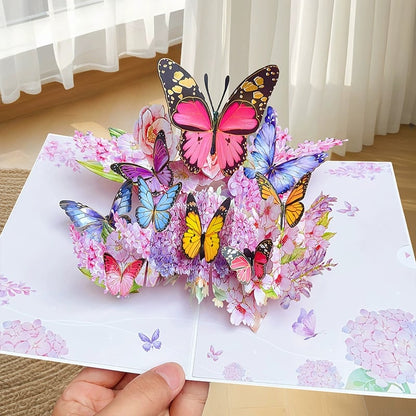 💟Mother's Day Sale🦋 Vibrant 3D  Butterfly & Daisy Pop-Up Greeting Card