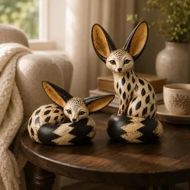 🔥 Limited Time – 50% OFF! 🦊 Vintage Fennec Fox Sculpture