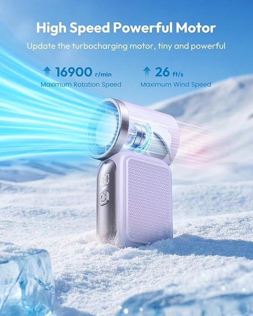 🥳2026 HOT SALE🥳💞50K+ SOLD!💨❄️ ! Turbo Handheld Fan – 16900 RPM, 6 speeds, LED display. 3000mAh battery, 10.7hrs cooling. Pocket‐sized power! 🌬️✨