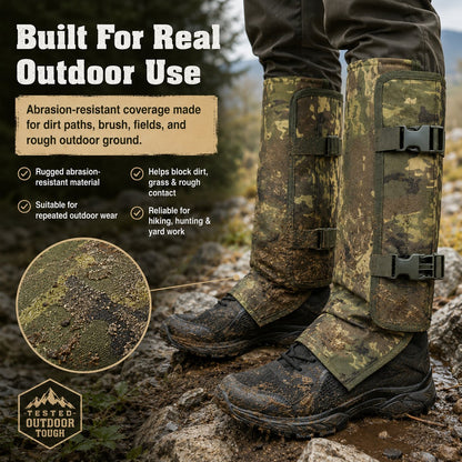 🐍🛡 Reinforced Lower Leg Protection Gaiters – 1000D Outdoor Leg Guards for Hiking & Hunting ⛰️