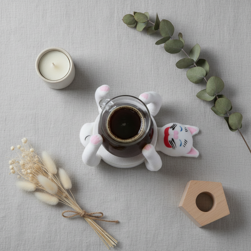 Cat Coaster - Scandinavian Flatlay