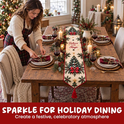 🔥HOT SALE🔥✨ DIY Christmas Diamond Painting Table Runner Kit