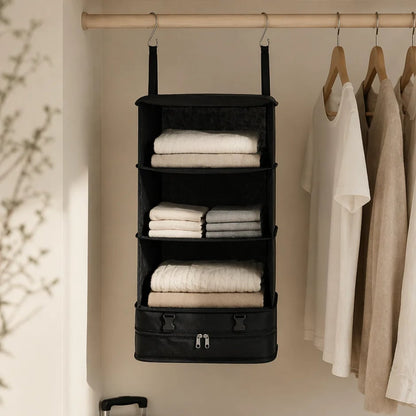 Packing Organizer for Luggage, Portable Hanging Travel Shelves