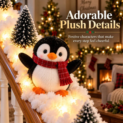 🔥Buy 2 Get 20% OFF🔥Playful Penguin Snowy Stair Railing Decor