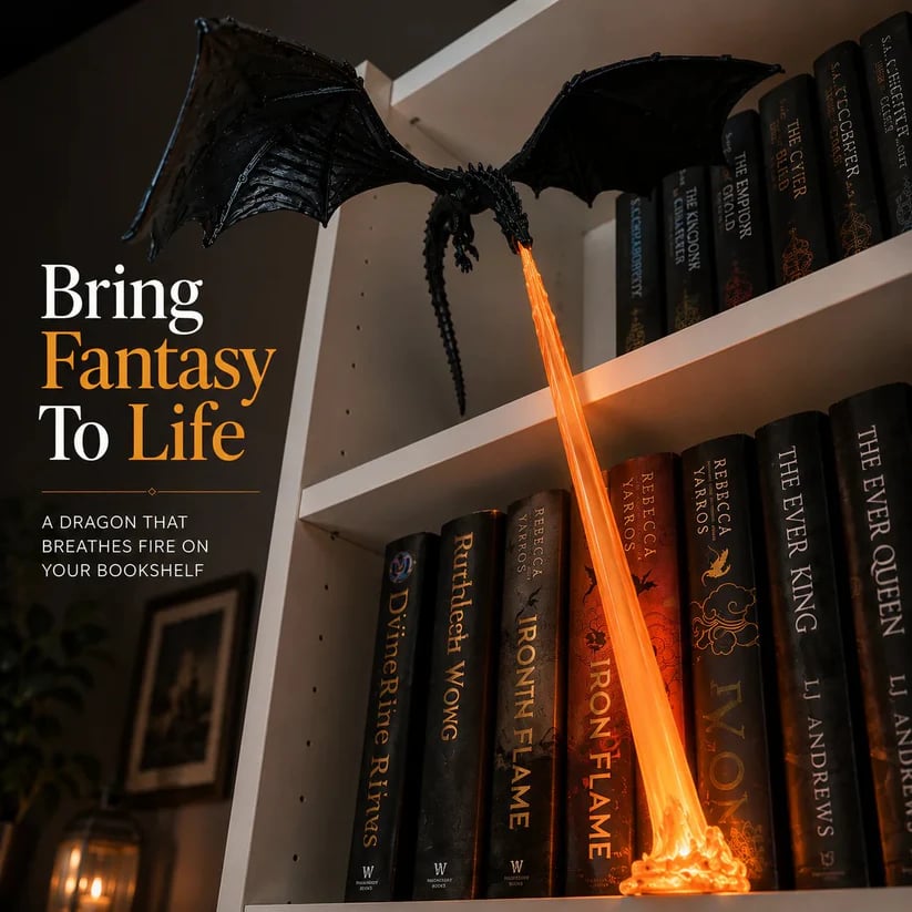 🔥Hot Sale 40% OFF✨Dragon Flame Book Nook