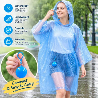 ☔ Portable Compact Raincoat – Pocket Emergency Rain Poncho🛒