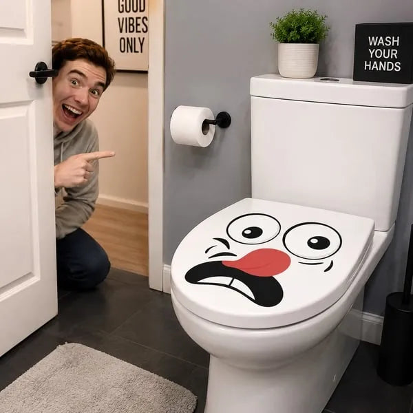 🌱 Eco-Friendly Funny Face Sticker Set(4 whimsical facial expressions from grinning to silly)