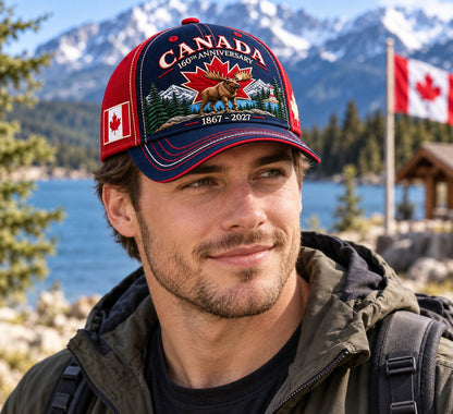 🍁 Canada 160th Anniversary 1867–2027 – Premium Embroidered Heritage Cap100% Cotton • Detailed Embroidery • Comfortable Fit