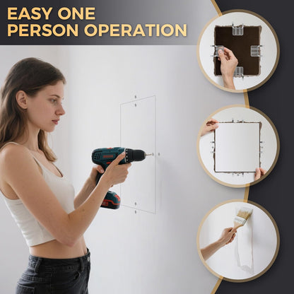 🛠️🔩No-Stud Drywall Repair Clips | Professional Wall Hole Repair Kit