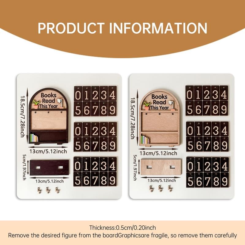 🔥Hot Sale - 49% OFF🔥Wooden Annual Reading Count Display Piece