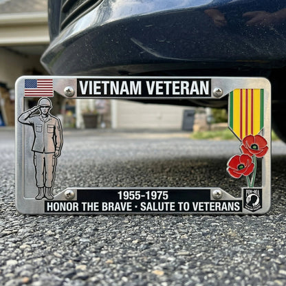 Vietnam Veteran Tribute License Plate Frame
