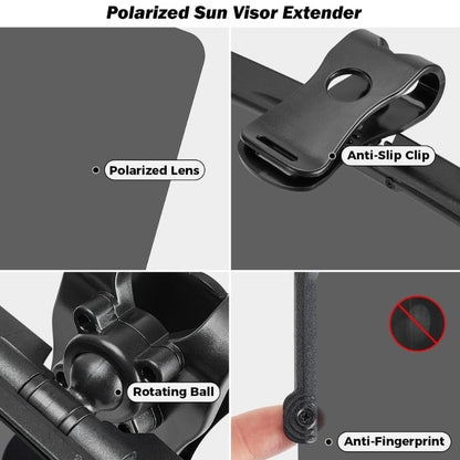 🚗 Elevate Your Driving Comfort 🎁Universal Car Sun Visor With Polarized Glare Protection
