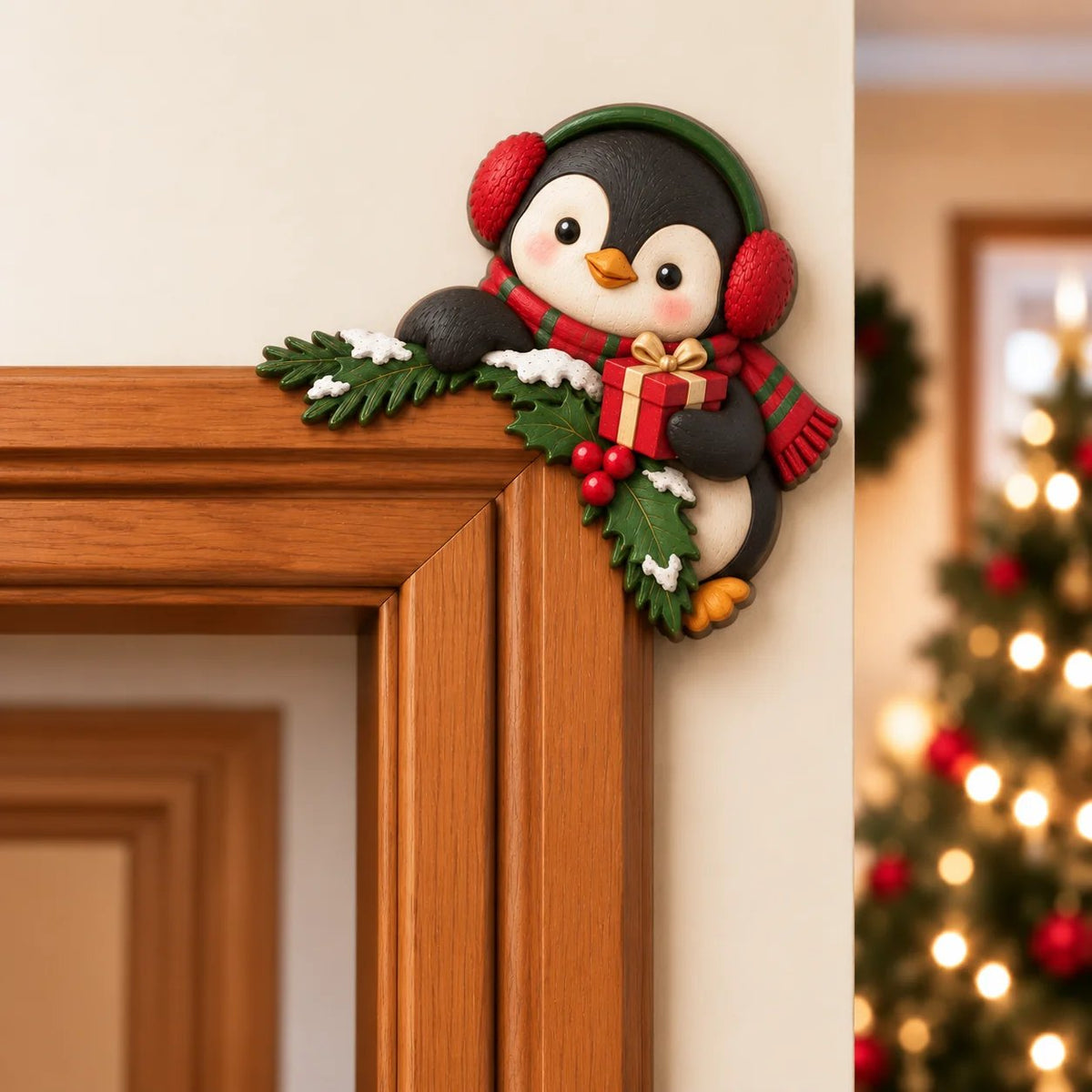 🎅 49% OFF | Christmas Door Frame Corner Decor – A Fun Holiday Surprise 🎄