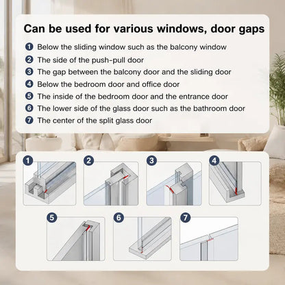 🌸Door Weather Stripping, Self-Adhesive Draft Stopper Seal for Doors & Windows🍀