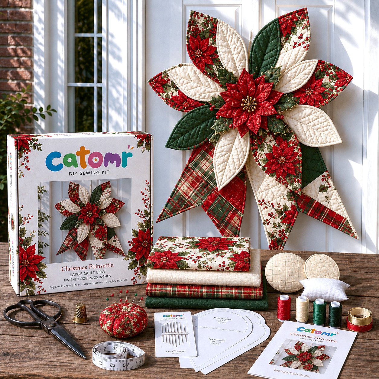 🔥Last Day 50% OFF- Large Patchwork Bow Sewing Kit | Complete Kit with All Tools & Step-by-Step Guide Included 💕