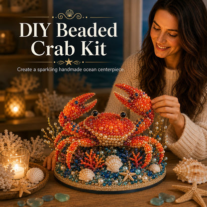 🔥LAST DAY 50% OFF -  🌊 Ocean Sparkle Animal Craft Kit | Create a Dimensional Underwater Centerpiece with Colorful Beads, Pearls & Coastal Details 🐚✨