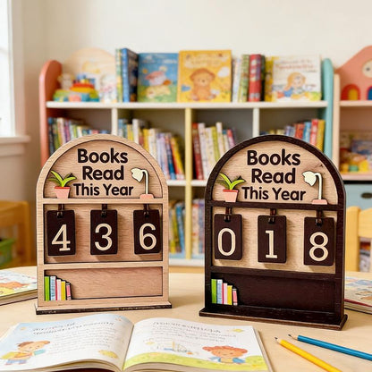 🔥Hot Sale - 49% OFF🔥Wooden Annual Reading Count Display Piece