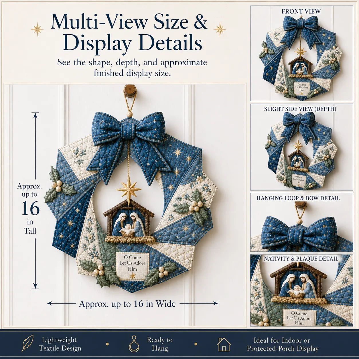 🔥LAST DAY 50% OFF - 🎄Christmas Fabric Wreath DIY Kit – A Keepsake You’ll Hang with Pride Year After Year💫