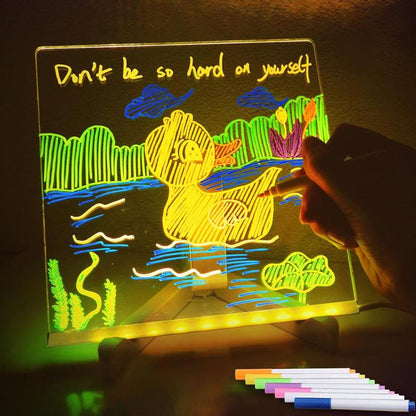 🔥Last Day 49% OFF🔥 - 🎁Creative Rewritable Acrylic LED Message Board - (come with 7 Pens)🎨