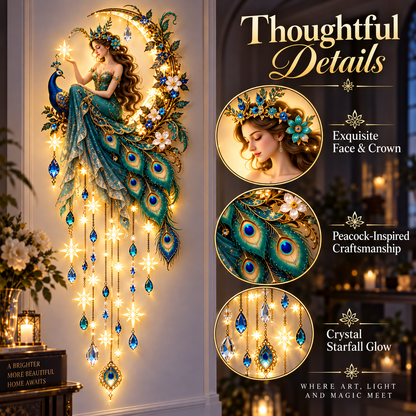 🦚✨Last Day 49% Peacock Fairy Starfall Wall Light™ – Elegant Lighted Wall Decor