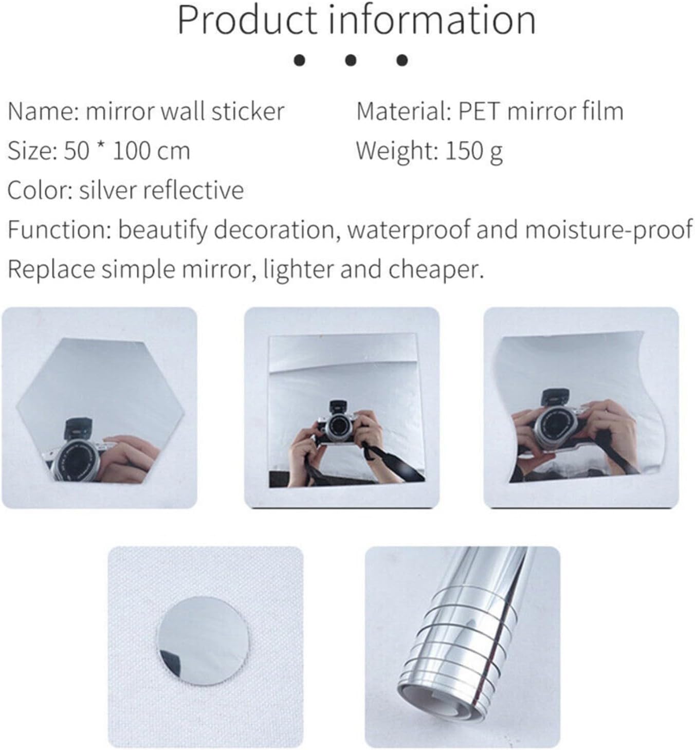 A mirror that won't break-Self Adhesive Mirrors Sheets🥰❤️