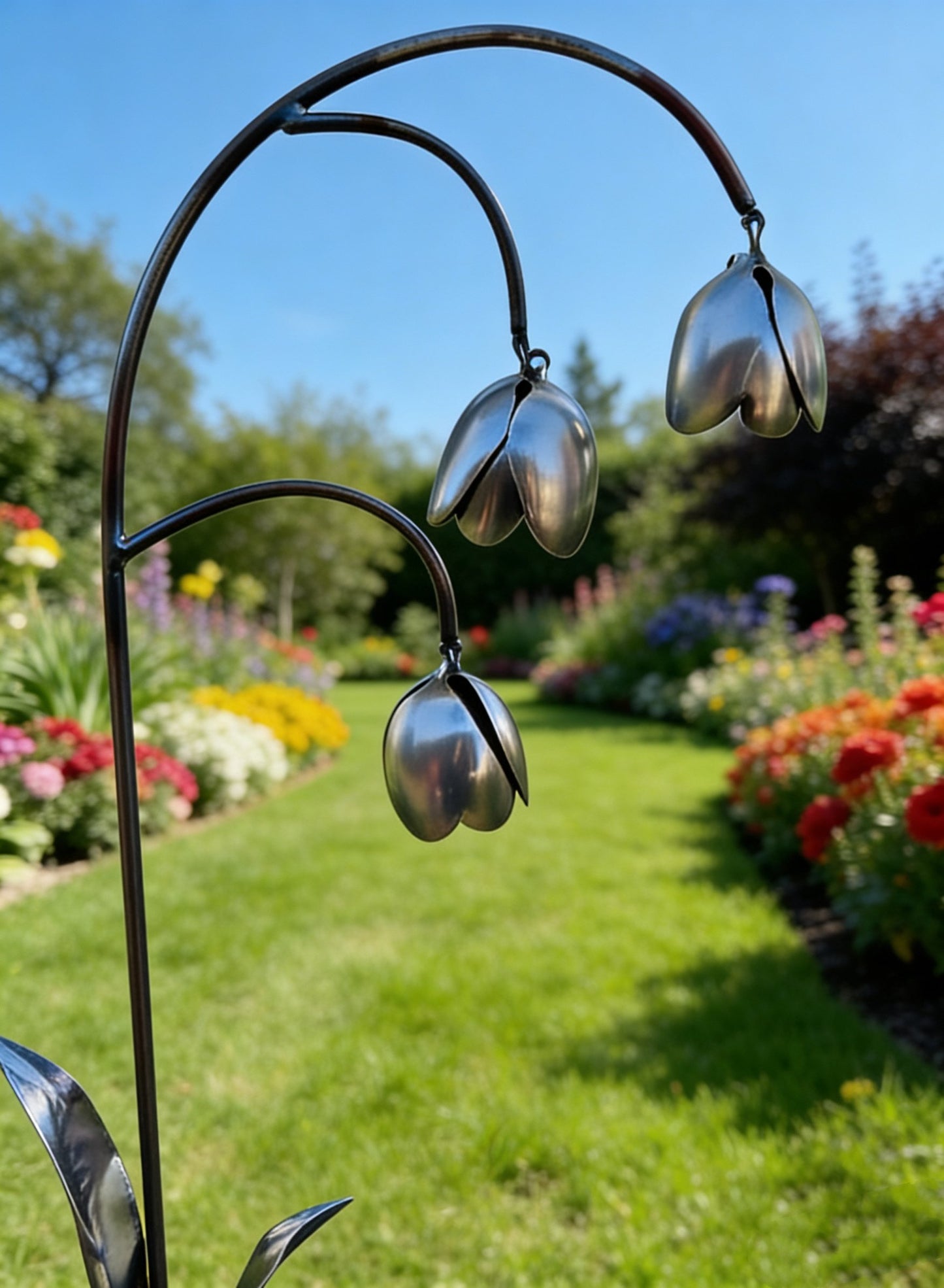 🔥LAST DAY 50% OFF - 💐Metal Lily of the Valley - Garden Decoration, Scrap Metal Art🖤