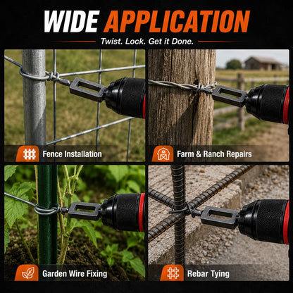 🧰Steel Wire Twisting Tool for Drill- Fast Tightening & Auto Trimming Wire Twist Attachment