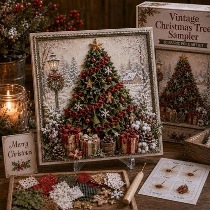 🎄 3D Christmas Fabric Poke Art Kit