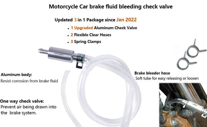 💥Brake Bleeder Hose - One Way Check Valve Tube Bleeding Tool Kit For Car Motorcyle Clutch