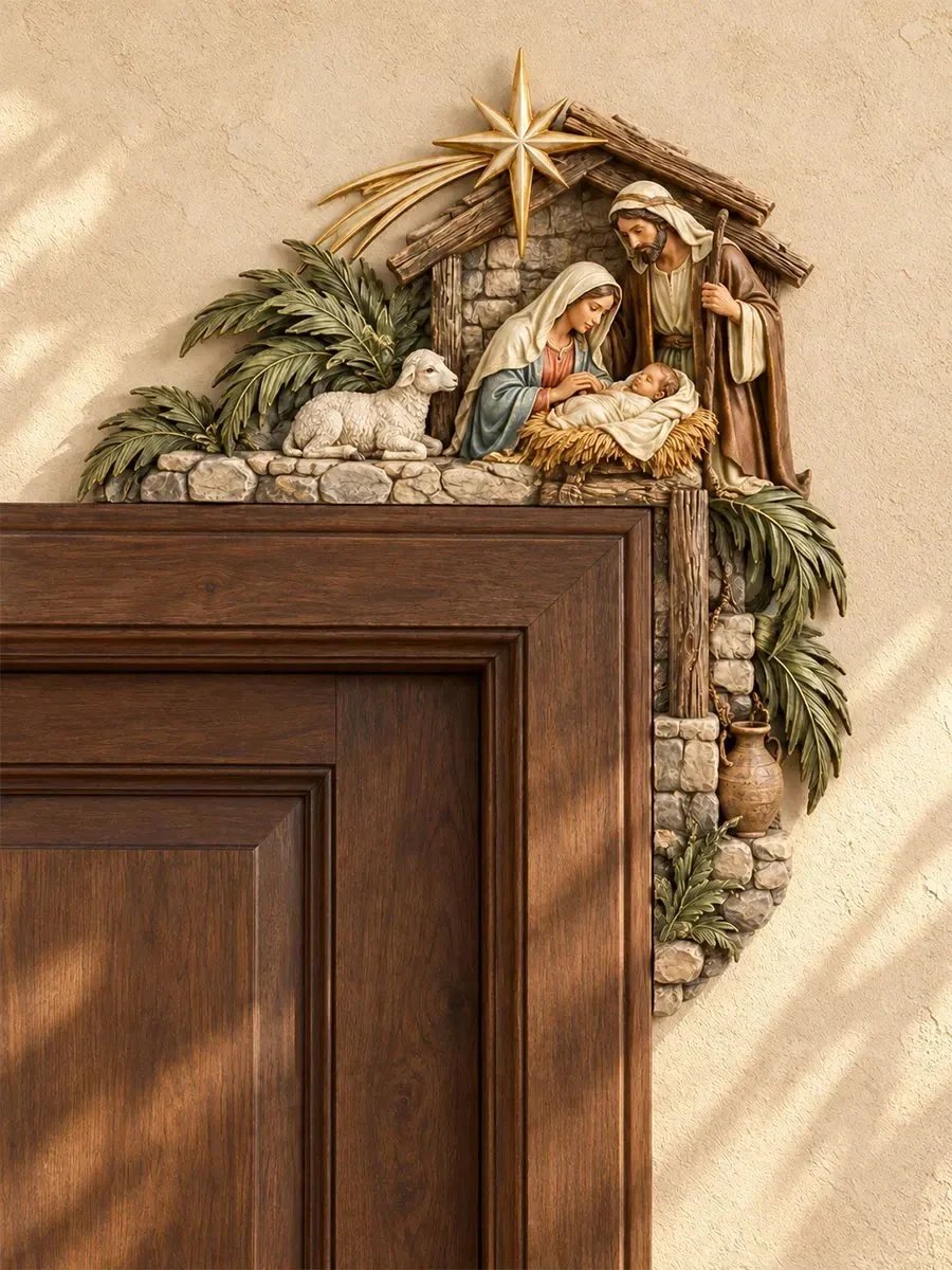 📍 Christmas Nativity Door Frame Corner Decor — A Meaningful Holiday Accent ✨