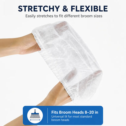 🧹✨100 PCS-Disposable Broom Dust Covers – Catch Dust & Hair as You Sweep!🍀
