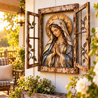 Holy Family Window-Style Wall Decor