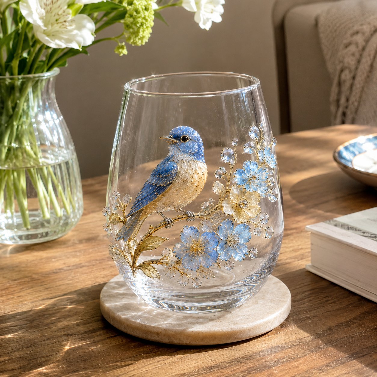 🔥✨ 3D Animal Floral Glass Tumbler | For Prettier Sips, Sunlight-Catching Details, Nature Charm & Elegant Everyday Drink Vibes 🌸🐾