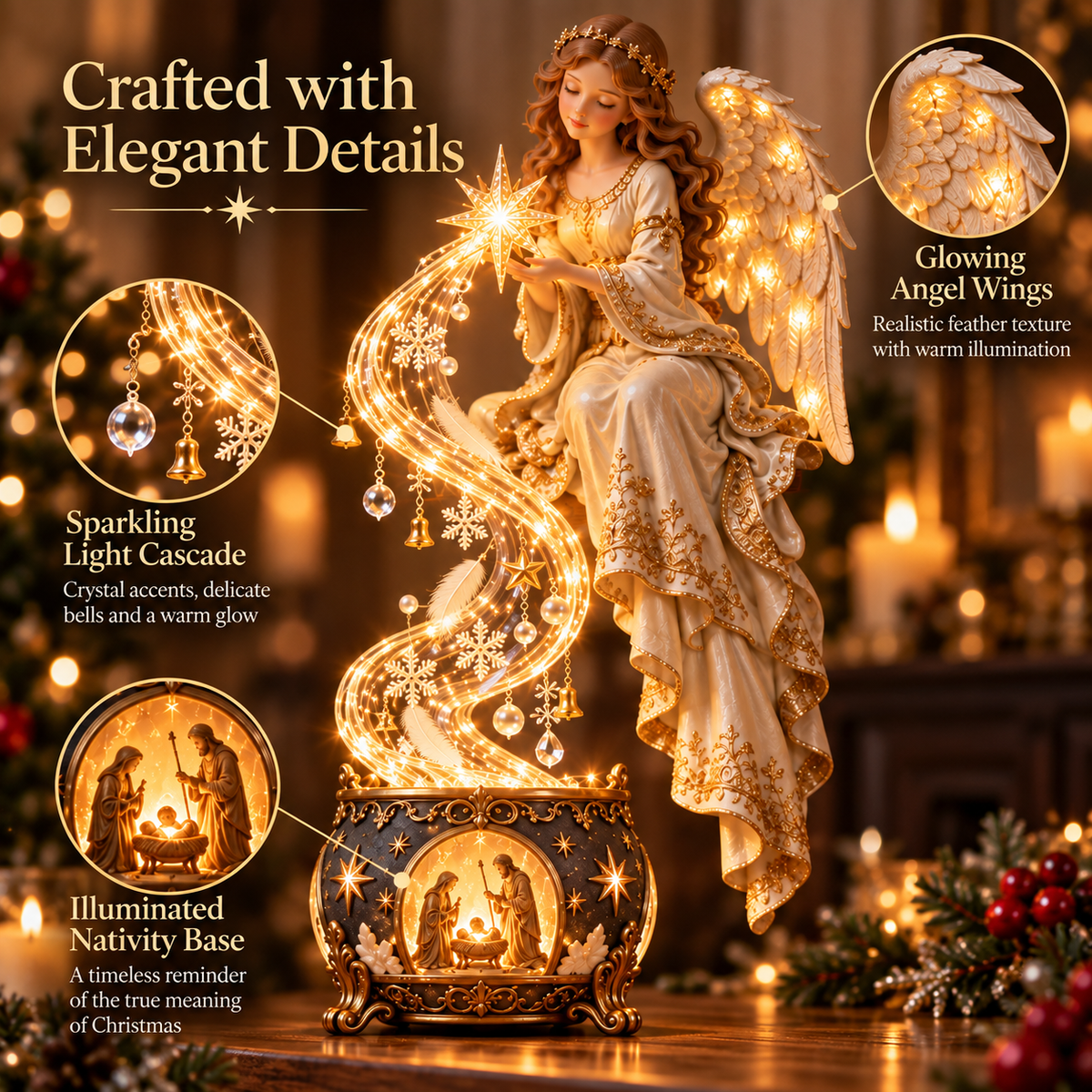 👼 49% OFF — Let an Angel Watch Over Your Christmas Night ✨