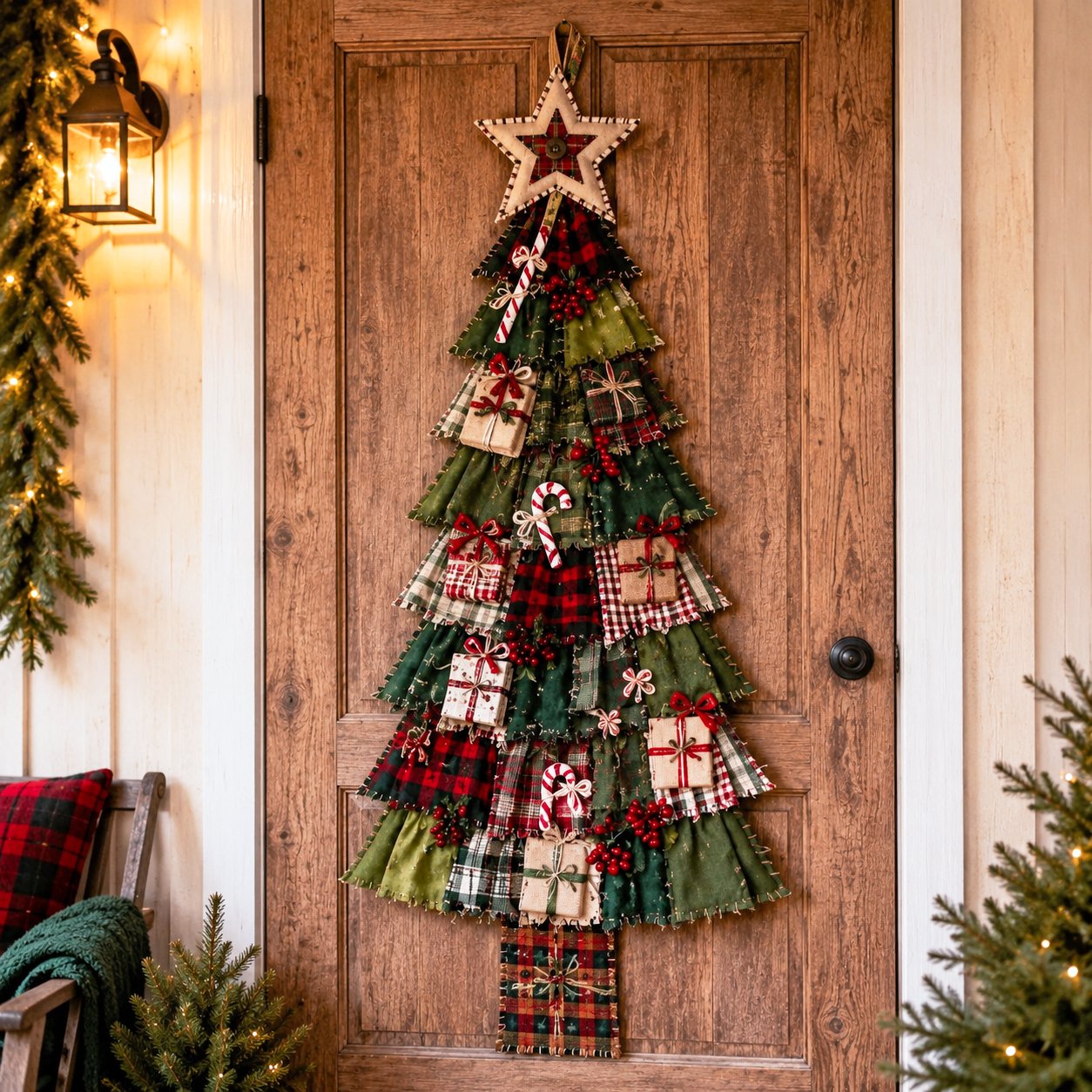 ⏳ Last Day 49% OFF – 🎄Beginner-Friendly DIY Oversized Patchwork Christmas Tree Door Hanging Kit | Complete Kit with All Tools & Step-by-Step Guide Included 💕