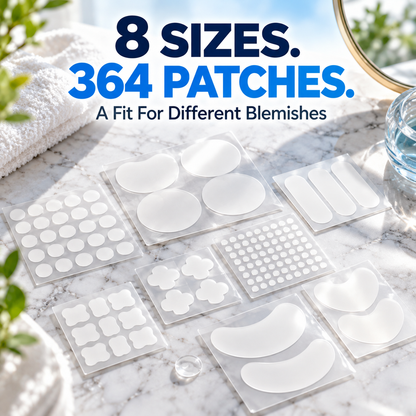 ✨ Invisible Acne Patches – Cover Pimples & Absorb Blemish Fluid | 364 Patches 💧🍀