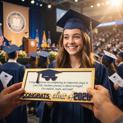 🎓Class of 2026 Graduation Wooden Money Holder for Cash & Gift Cards 🎁