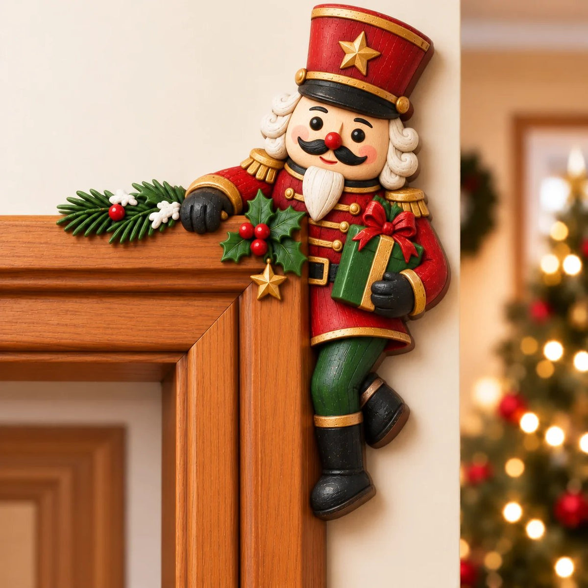🎅 49% OFF | Christmas Door Frame Corner Decor – A Fun Holiday Surprise 🎄