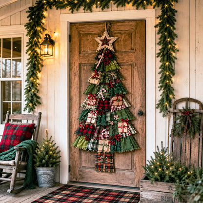 🎄Beginner-Friendly DIY Oversized Patchwork Christmas Tree Door Hanging Kit