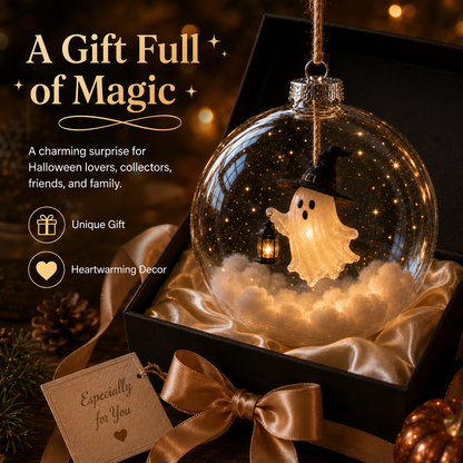 🎃 Limited Halloween Collection-Glowing Halloween Ornament Collection – Cat, Witch, Pumpkin & Ghost Baubles