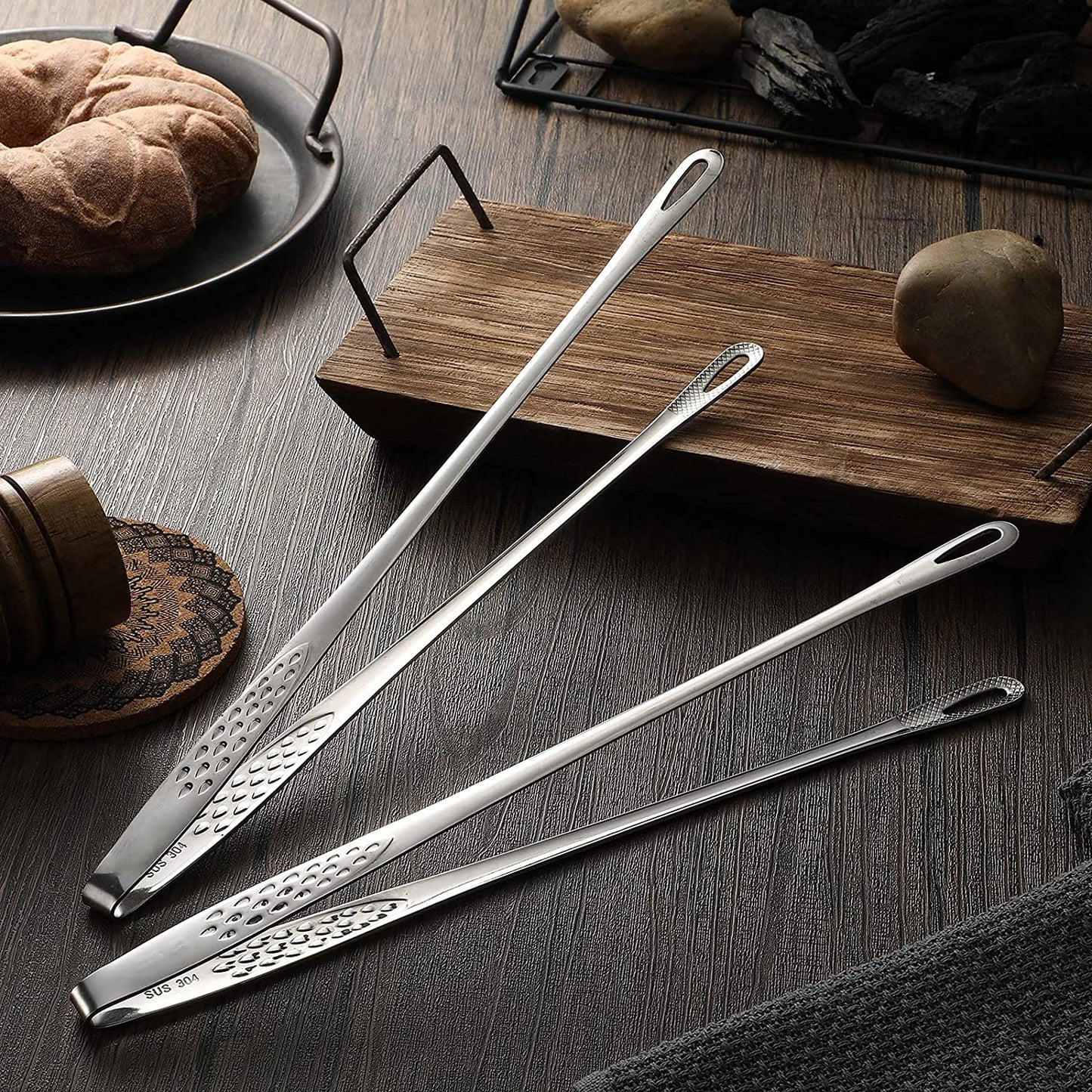 (🔥2026 New Year Sale-49% OFF) Stainless Steel Grill Tongs