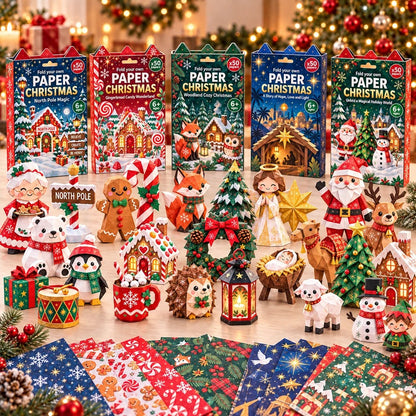 🧘Relaxing & Beginner-Friendly- 3D DIY Paper Christmas(💕Step-by-Step Guide Included)
