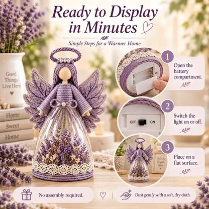 ⏳ Last Day 49% OFF – 👼 Blooming Guardian Angel Light | Floral Angel Figurine with Warm LED Glow in Lavender, Rose & Sage for Bedside Tables, Shelves & Meaningful Gifts ✨