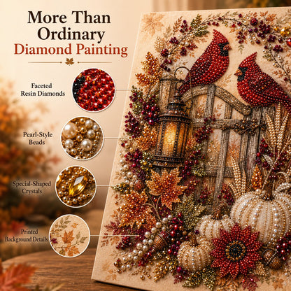 🍂 LAST DAY 49% OFF – Premium 3D Pearl Autumn & Thanksgiving Diamond Painting Art Kit | Luxury Flocked Canvas with Scratch-Resistant Non-Fading Pearl Beads DIY Fall Harvest Decor 🍁🦃💎