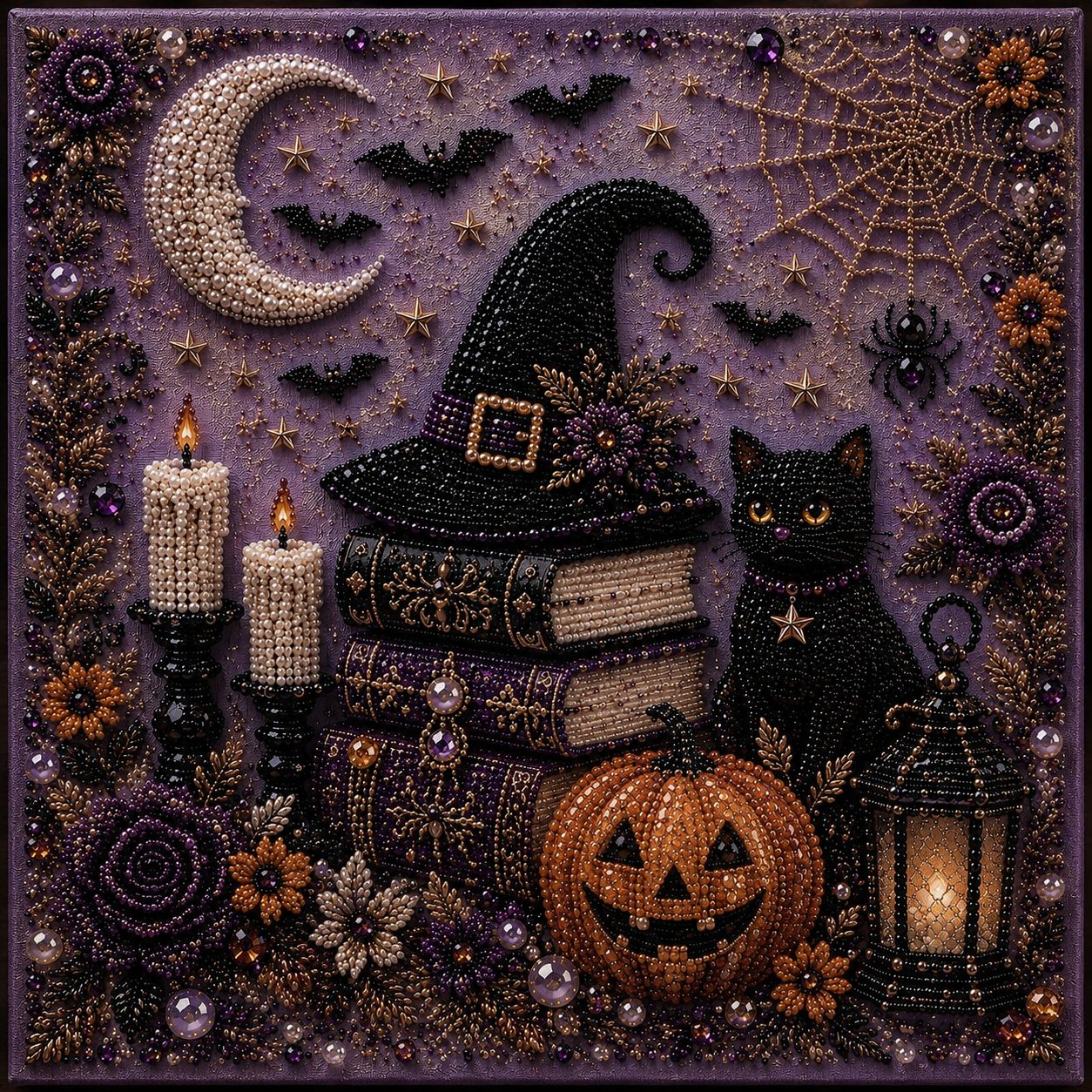 👻 Cute Ghosts Pumpkins 3D Pearl Mosaic Art Kit Halloween Decor (No Mess, Beginner), Age 8+(📦Buy 2 Free Shipping)