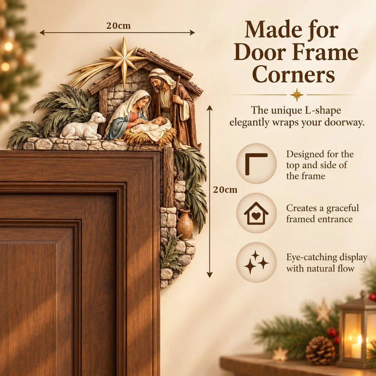 📍 Christmas Nativity Door Frame Corner Decor — A Meaningful Holiday Accent ✨