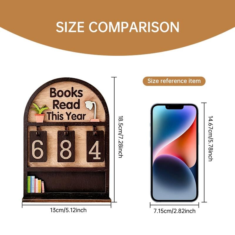 🔥Hot Sale - 49% OFF🔥Wooden Annual Reading Count Display Piece
