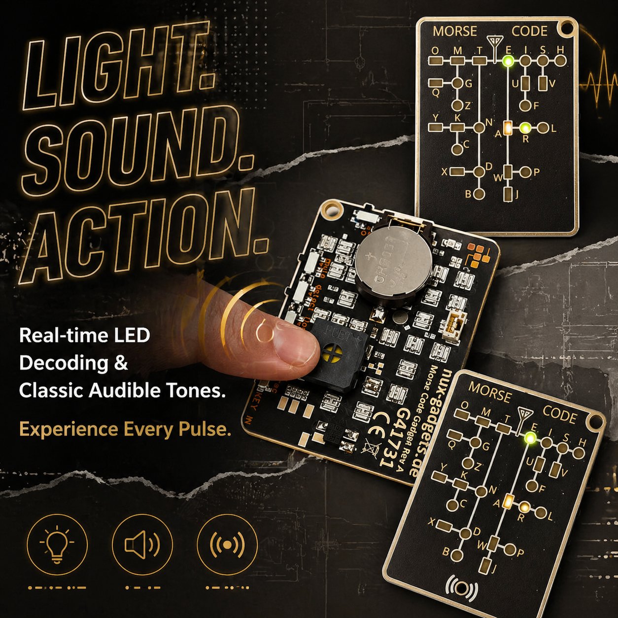 🎁Last Day 50% OFF -📟 Morse Code Trainer Card Pro (LED Edition)