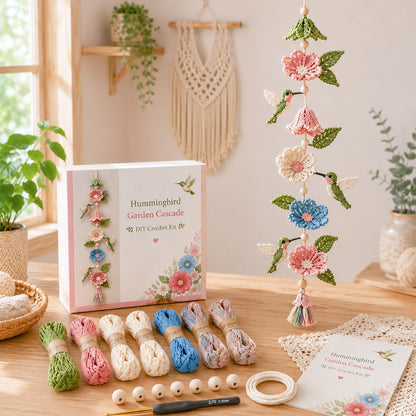 Hummingbird Garden Cascade DIY Crochet Kit